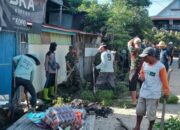 Babinsa Pimpin Kerja Bakti Cegah Banjir di Sidenreng