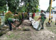 Pasi Ops Kodim 1420 Kobarkan Semangat HUT TNI Lewat Aksi Bersih