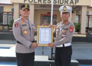 Dedikasi Berbuah Prestasi, Sat. Lantas Polres Sidrap Terima Penghargaan Kapolres