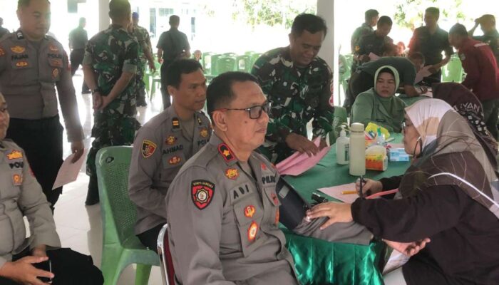 Aksi Kemanusiaan, Personel Polres Sidrap Hadiri Donor Darah di Kodim 1420 Sidrap