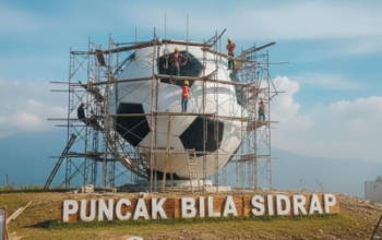 Puncak Bila Sidrap Tancap Gas Bangun Landmark Spektakuler di Atas Bukit
