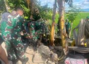 Babinsa Bersama Warga Geruduk Saluran Irigasi di Salobukkang