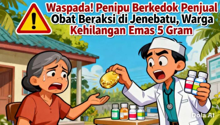 Waspada! Penipu Berkedok Penjual Obat Beraksi di Jenebatu, Warga Kehilangan Emas 5 Gram