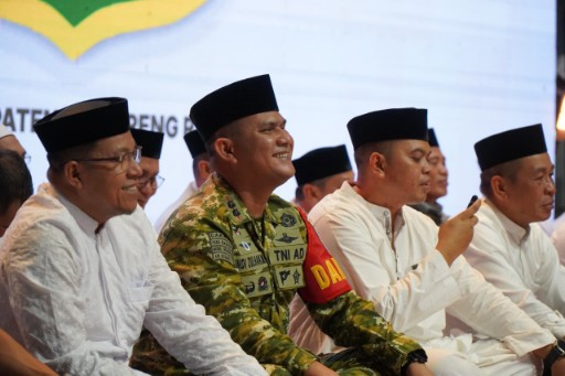 Senyum Dandim 1420/Sidrap di Tabligh Akbar, Dukung Iman Warga di Bulan Ramadan