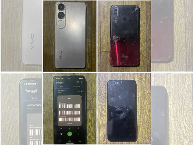 Barang bukti dua handphone hasil pencurian yang berhasil diamankan Tim Pegasus Resmob Satreskrim Polres Jeneponto saat menangkap pelaku di Bangkala Barat.