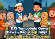 KJS Tompobulu Bagi Takjil Disambut Antusias Warga