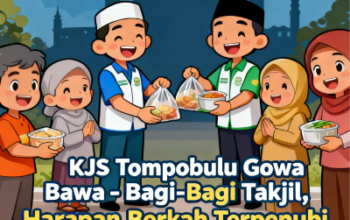 KJS Tompobulu Bagi Takjil Disambut Antusias Warga