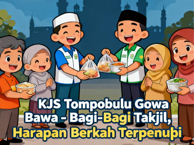 KJS Tompobulu Bagi Takjil Disambut Antusias Warga