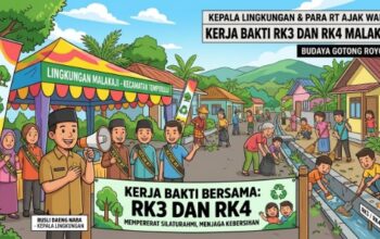 Kepala Lingkungan Malakaji dan Para RT Ajak Masyarakat Gelar Kerja Bakti RK3 dan RK4