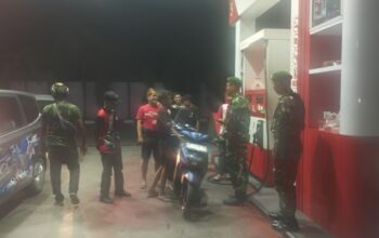 Babinsa Sikat Malam Pangkajene, Patroli Gabungan Amankan Obyek Vital