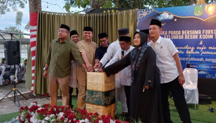 Kodim Sidrap Bukber Akbar, Resmikan Pemancingan dan Cafe Basecamp