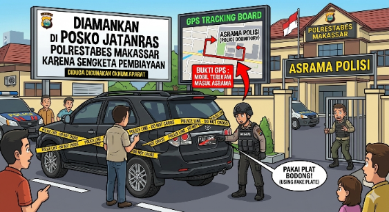 GPS Bongkar Xpander Sengketa Diduga Digunakan Oknum Aparat Pakai Plat Bodong